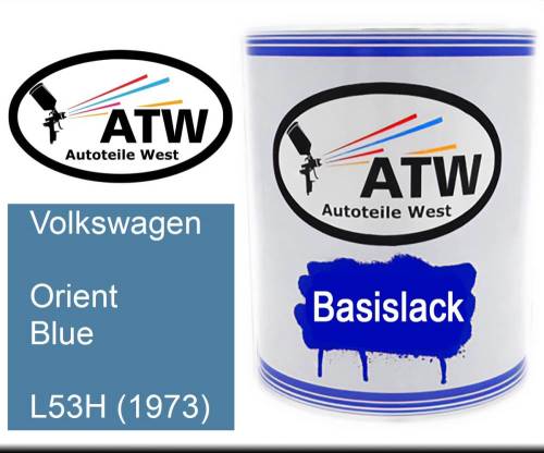 Volkswagen, Orient Blue, L53H (1973): 1L Lackdose, von ATW Autoteile West.